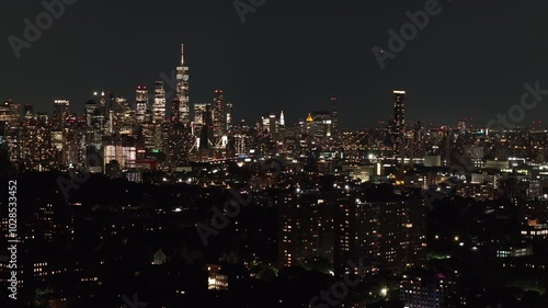Wallpaper Mural Aerial view of Brooklyn and the New York City skyline at night Torontodigital.ca