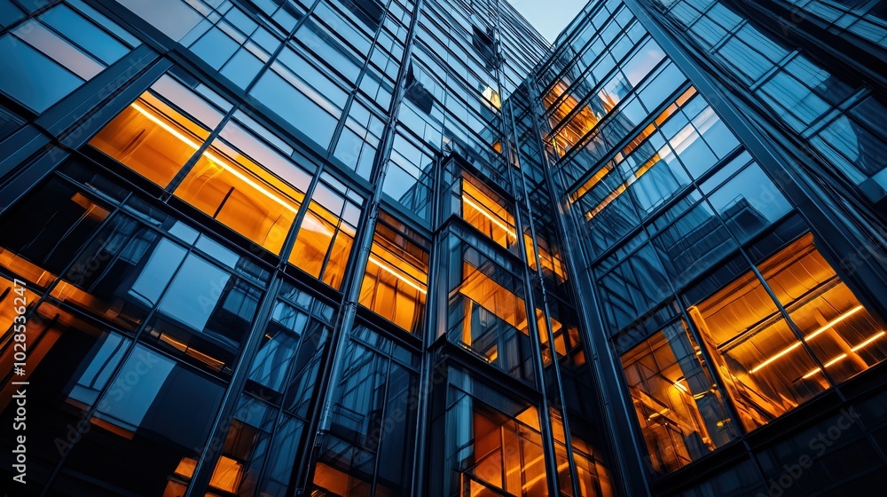 sleek exterior of modern office building row sleek exterior of modern office building row