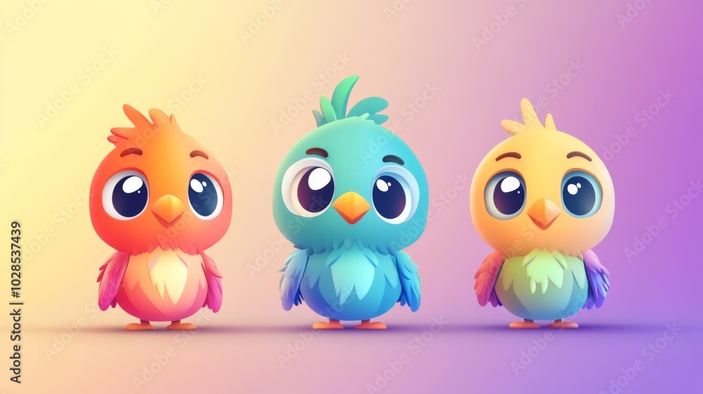 Teachable mascot design with chibi style pastel colors Teachable mascot design with chibi style pastel colors
