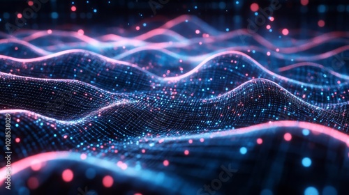 Modern digital abstract 3D background Copy space Based on Generative AI