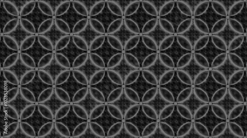 Monochrome Kaleidoscope Circular Animation Pattern Loop