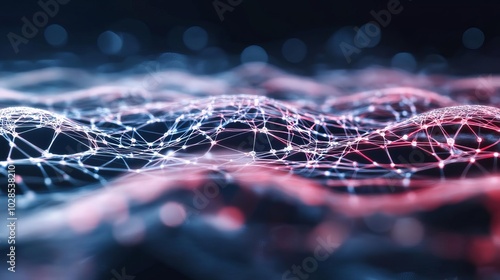 Modern digital abstract 3D background Copy space Based on Generative AI