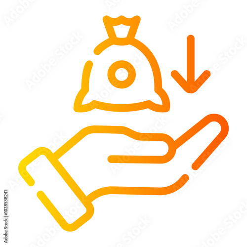 borrowing Line Gradient Icon