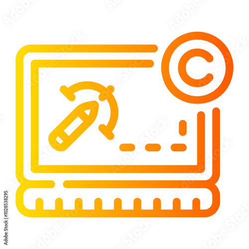 graphic design Line Gradient Icon