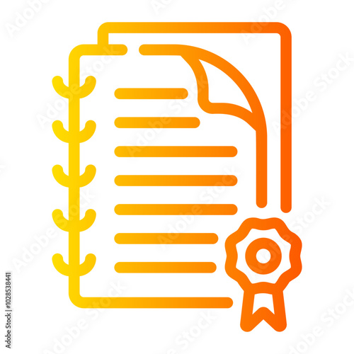 patent Line Gradient Icon