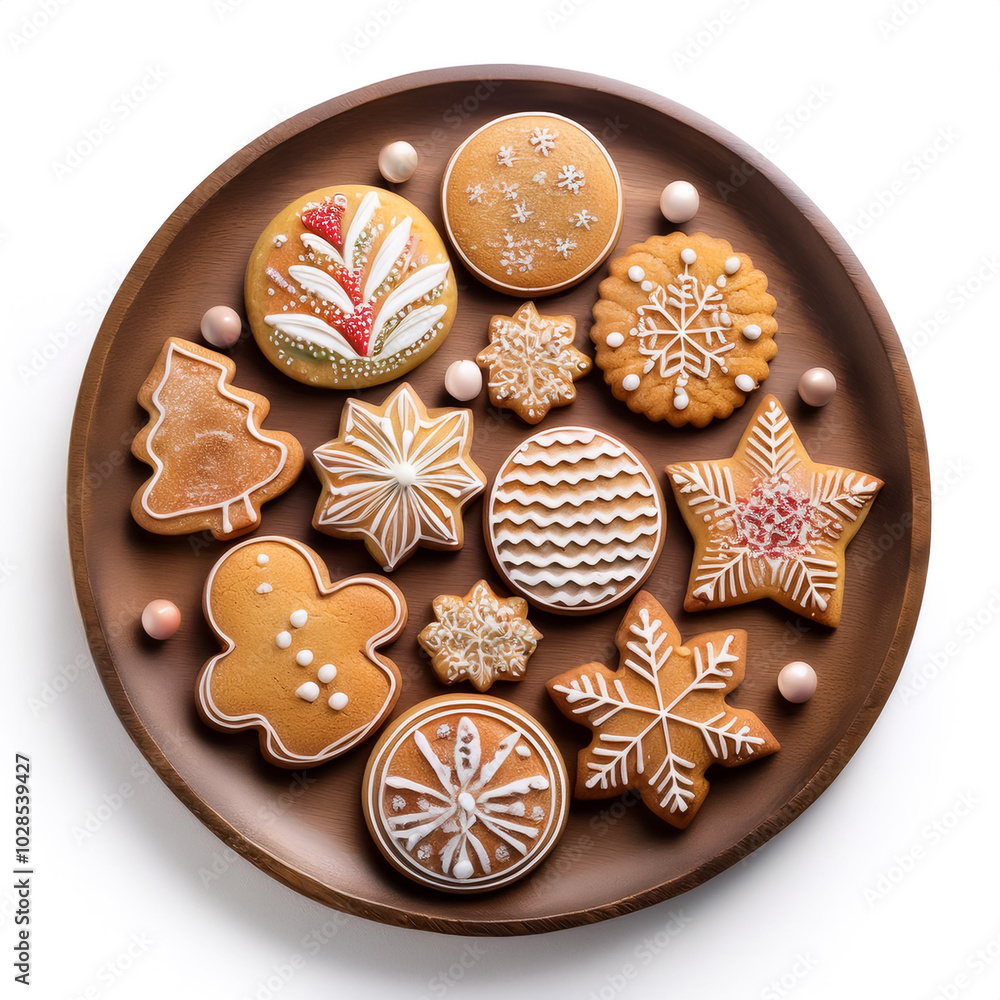 Christmas cookies, isolated on a white background Christmas cookies, isolated on a white background