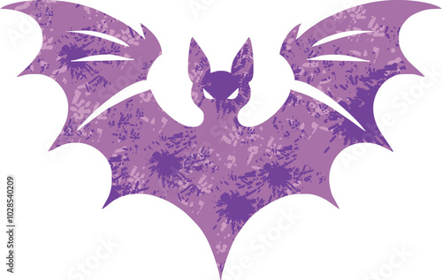 Retro bat cartoon illustration,halloween bat vector