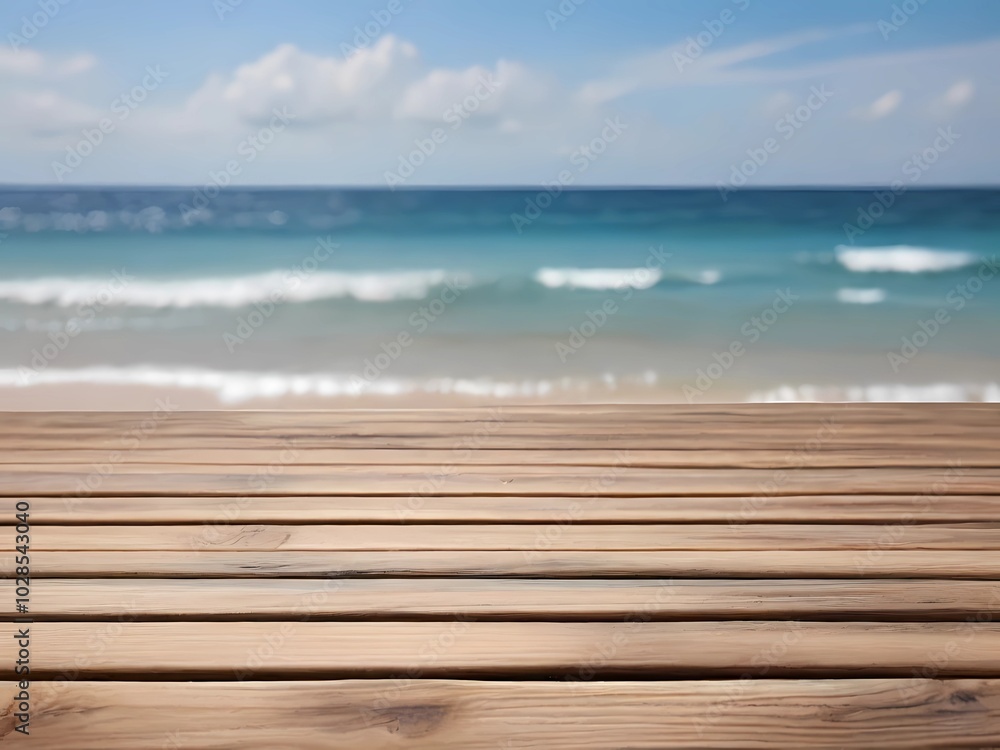 wooden pier on the beach with sea wooden pier on the beach with sea