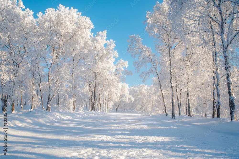 Obraz premium Snowy Winter season background