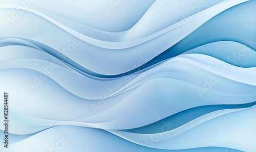 A soothing abstract background featuring flowing waves in various shades of blue, perfect for calming visuals and design projects.