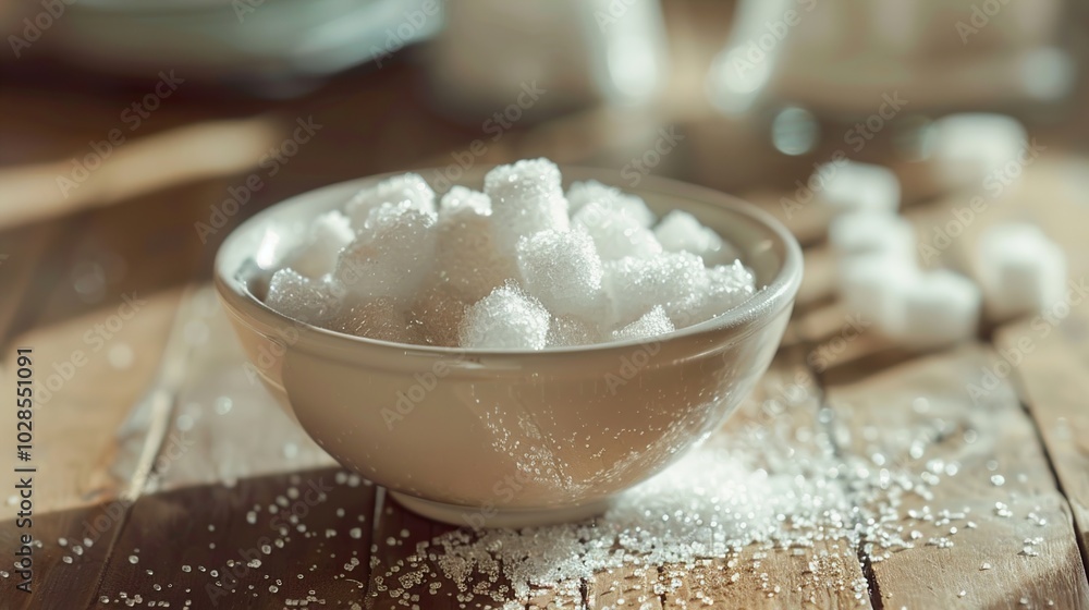 White Sugar Cubes in a Bowl: A Sweet Treat White Sugar Cubes in a Bowl: A Sweet Treat