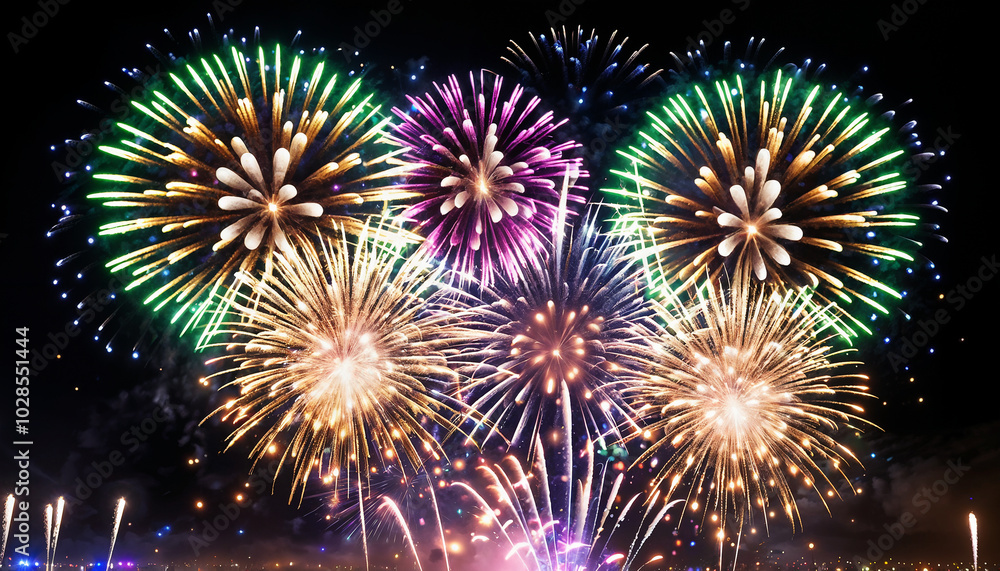 Fototapeta premium fireworks in the night sky