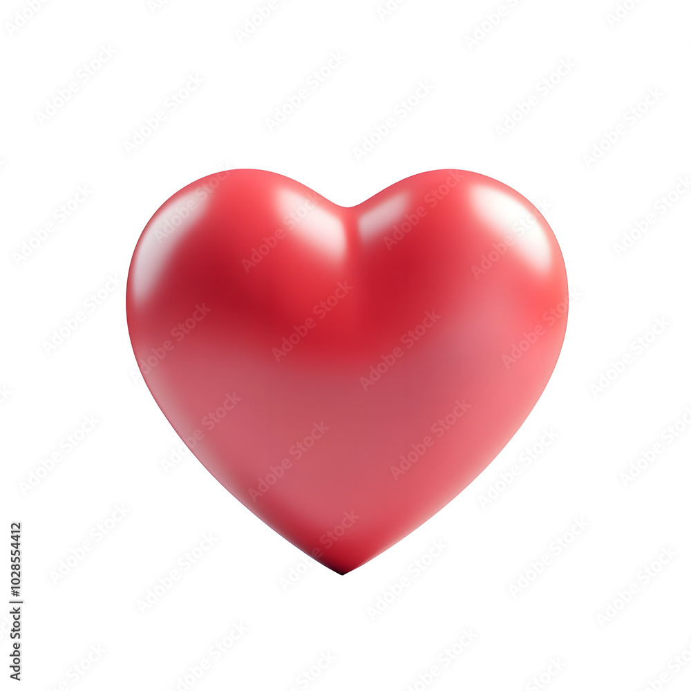 3d heart shape love icon on a white and transparent background. 3d heart shape love icon on a white and transparent background.