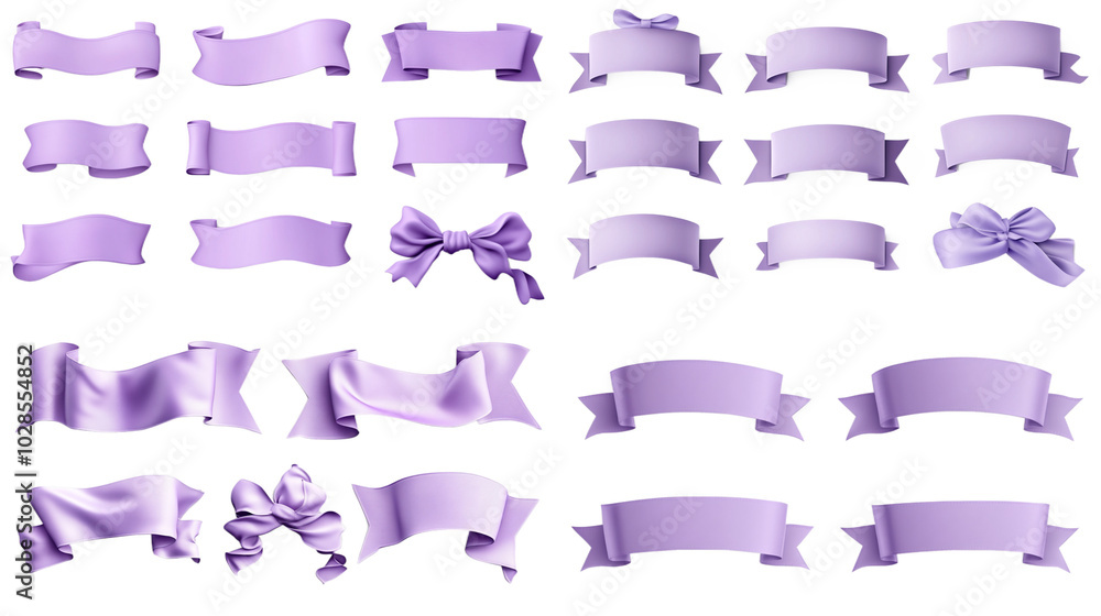 Purple Ribbon Banner Collection: Elegant & Decorative Ribbons Purple Ribbon Banner Collection: Elegant & Decorative Ribbons