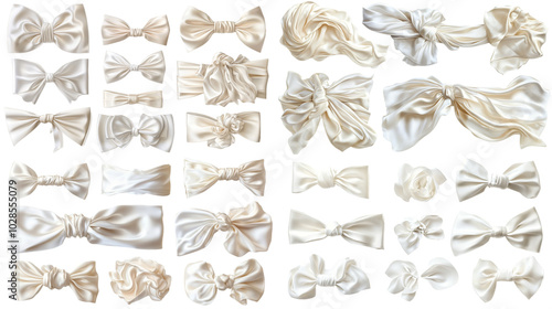 Wallpaper Mural Elegant Satin Bows and Knots: A Collection of Ribbon Art Torontodigital.ca