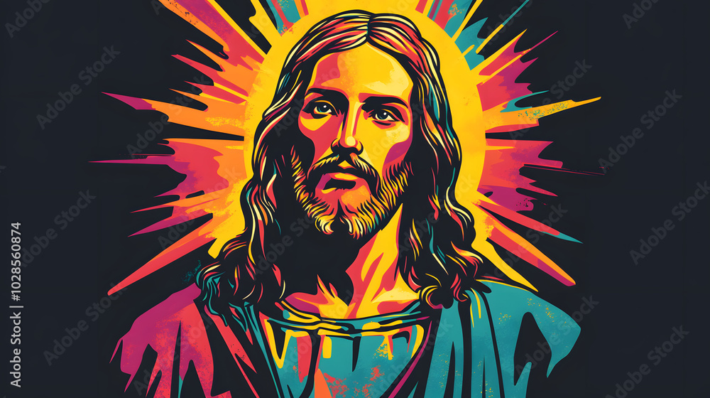 Eye-catching Pop Art Inspired Bootleg T-shirt Design of Jesus Christ ...