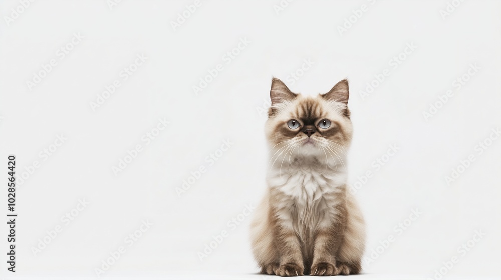 A cute, grumpy cat with a white background. A cute, grumpy cat with a white background.