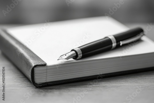 Black and Silver Pen Placed Beside a White Book and a Black Pen