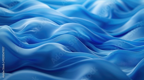 Wallpaper Mural Abstract light blue background with smooth wavy lines Torontodigital.ca