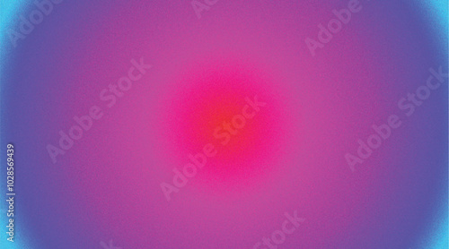 Noise textured background with vivid colorful radial pattern and gradient effect in pink and purple hues