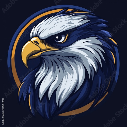 Modern mascot logo of falcon for cyber players, video game teams, social networks. photo