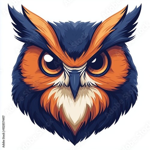 Modern mascot logo of owl for cyber players, video game teams, social networks. photo