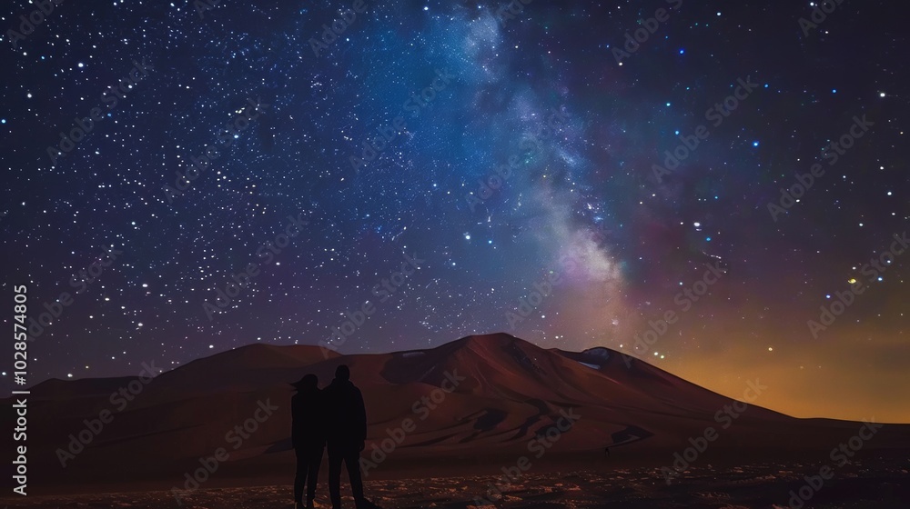 Fototapeta premium Stargazing in the Atacama Desert, Chile at Night