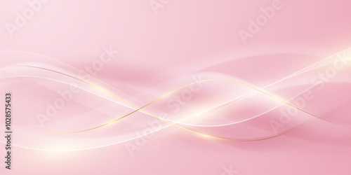 Abstract background design, modern pink and gold geometric element design.