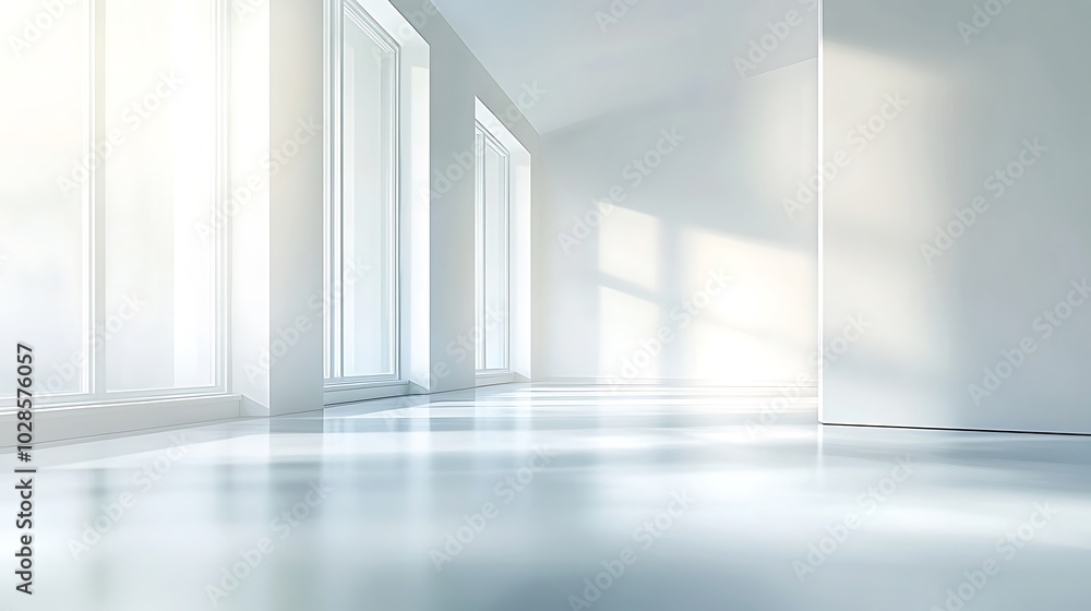 Clear space with soft light gradients designed for presentation