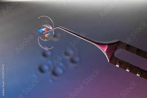 Surgical tool holding an intraocular lens implant