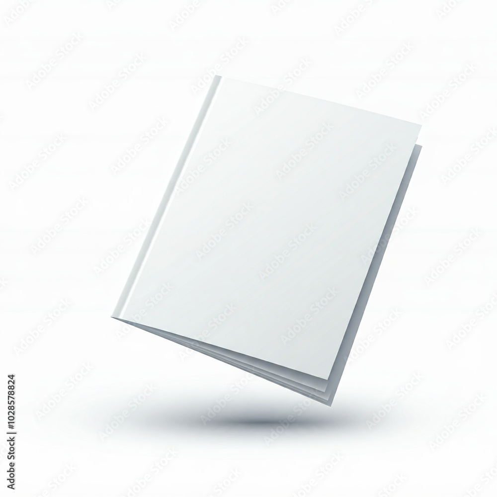 White book mockup isolated