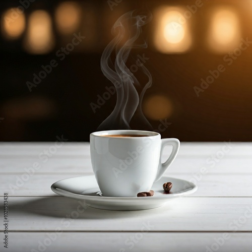 cup of coffee on table