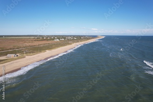 Wallpaper Mural Aerial view of South Beach with serene ocean waves.  Martha's Vineyard, Massachusetts Torontodigital.ca