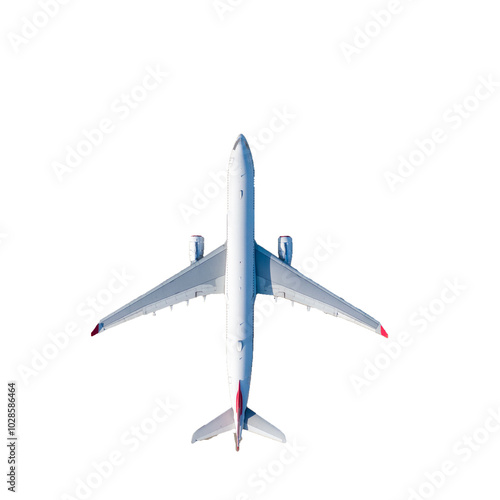 Canvas Print a large passenger plane white background