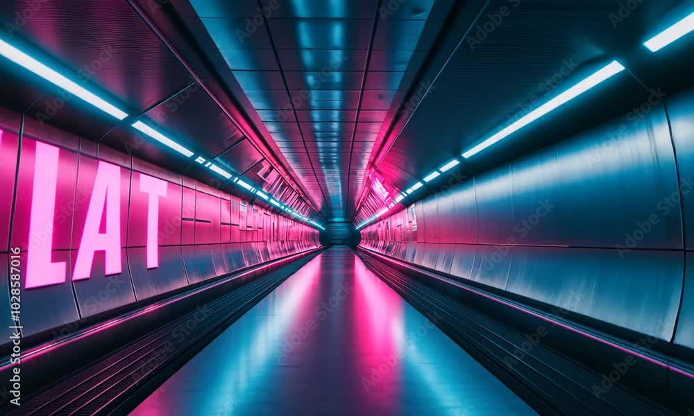 Neon Lights Tunnel Neon Lights Tunnel