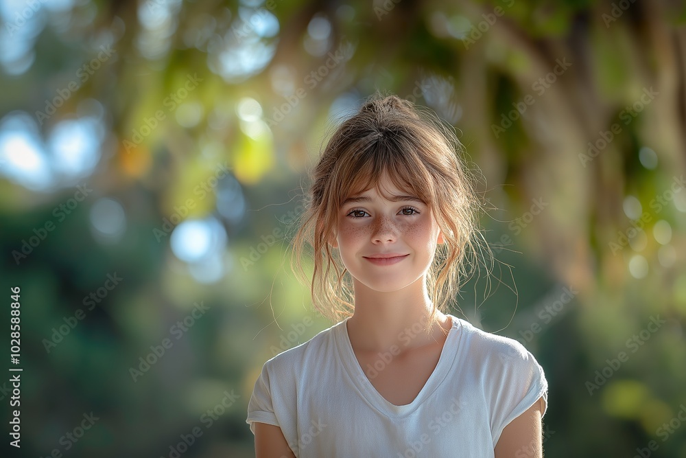 A young person with Trisomy smiles warmly while seated comfortably in a cozy, well-lit living room, capturing a moment of joy and connection A young person with Trisomy smiles warmly while seated comfortably in a cozy, well-lit living room, capturing a moment of joy and connection