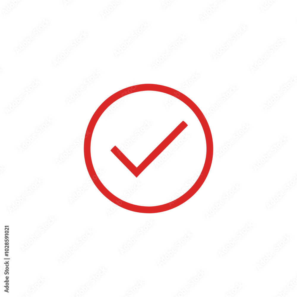 red check mark in a circle without background red check mark in a circle without background