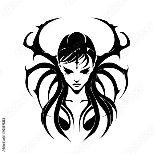 Demoness Spider – Blends Beauty and Danger, Perfect for Fantasy Art, Game Design, and Illustration Projects. Envision Her as the Enchanting Villainess in Your Story, a Powerful Figure to Enhance Book