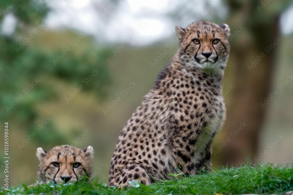 Fototapeta premium Cheetahs in natural habitat