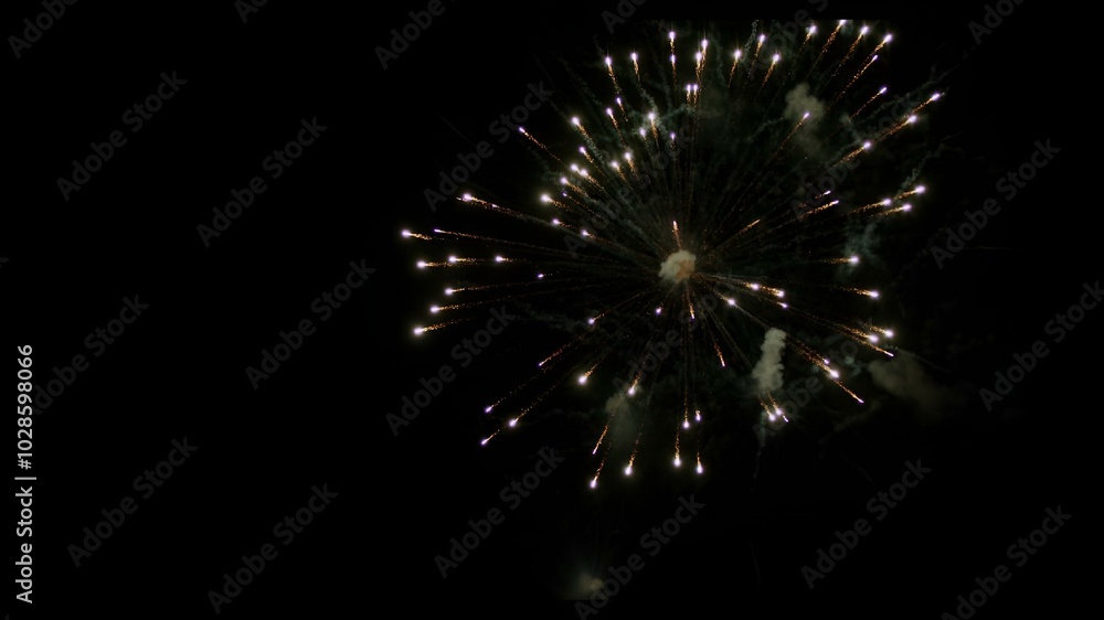 Low angle view of fireworks in black sky at night in Heidelberg, Germany Low angle view of fireworks in black sky at night in Heidelberg, Germany