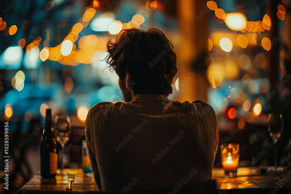 Romantic dinner, anniversary celebration, cozy restaurant cafe date, Generative AI image Romantic dinner, anniversary celebration, cozy restaurant cafe date, Generative AI image