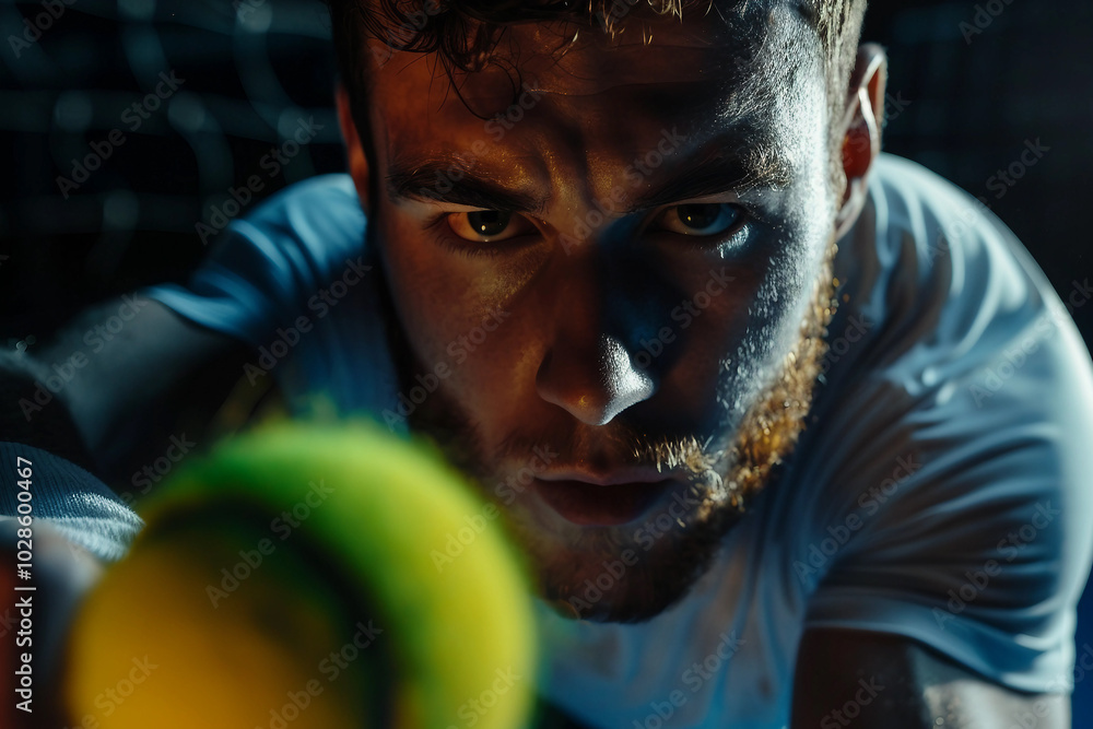 Athlete preparing in daily training to compete in games AI technology Athlete preparing in daily training to compete in games AI technology