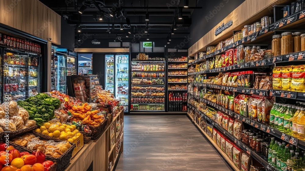 A store with a lot of food and drinks A store with a lot of food and drinks