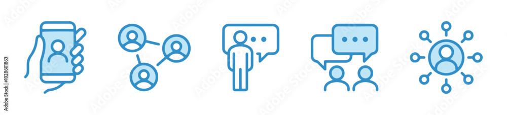 Connection communication vector icon set Connection communication vector icon set