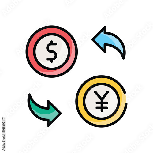 Currency Exchange vector icon