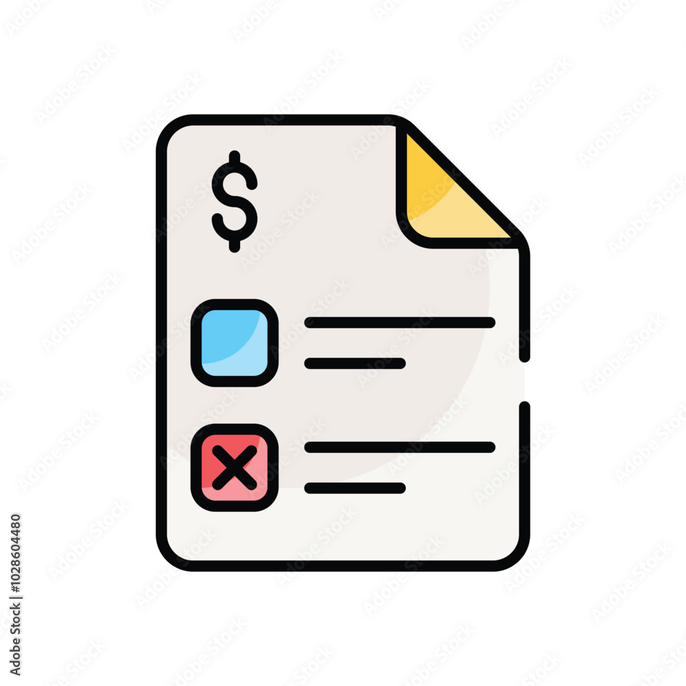 Tax Document vector icon Tax Document vector icon