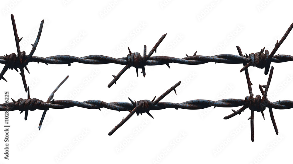 Set of barbed wires transparent background. Set of barbed wires transparent background.