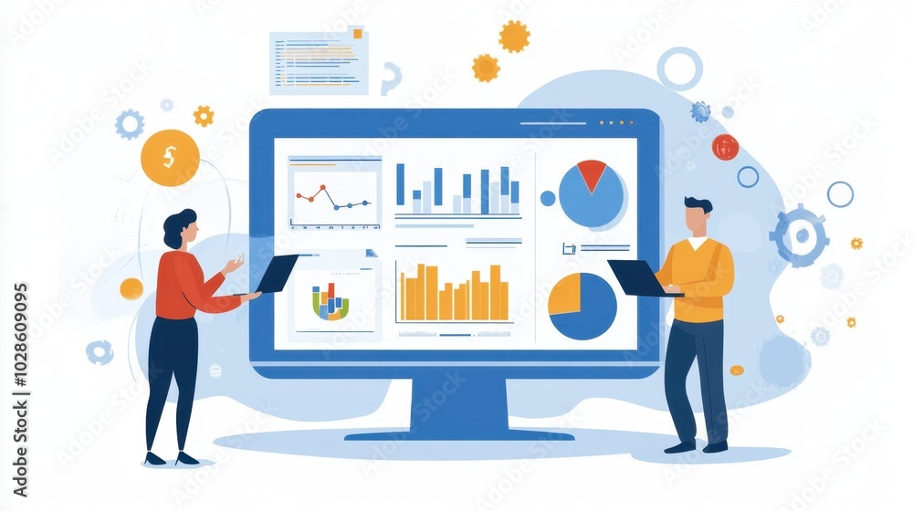 A professional setting with a big screen showing various tasks being managed simultaneously, representing efficient multitasking in a sleek environment A professional setting with a big screen showing various tasks being managed simultaneously, representing efficient multitasking in a sleek environment