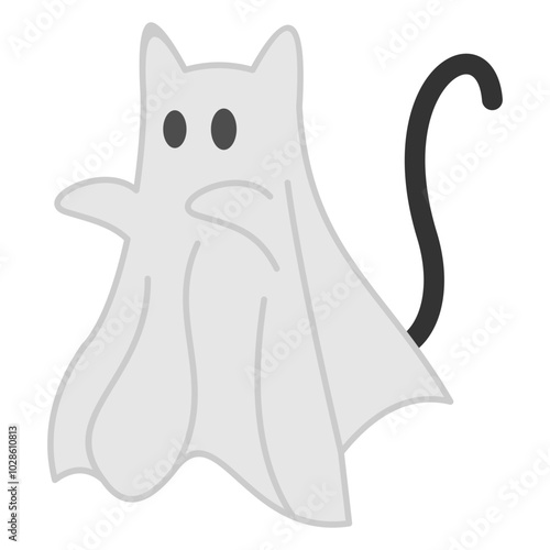 Cat Ghost Vector