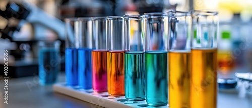 Сolorful test tubes in the laboratory 